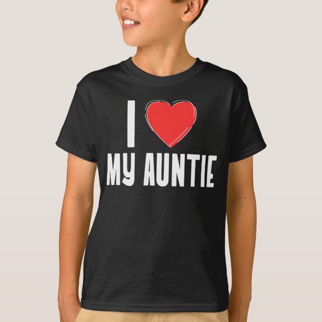 Camiseta infantil Yo (Corazón) Mi Tía (Anverso)