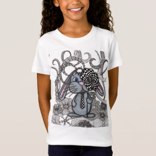 Camiseta infantil Zen Doodle de conejo Bunny dibuj
