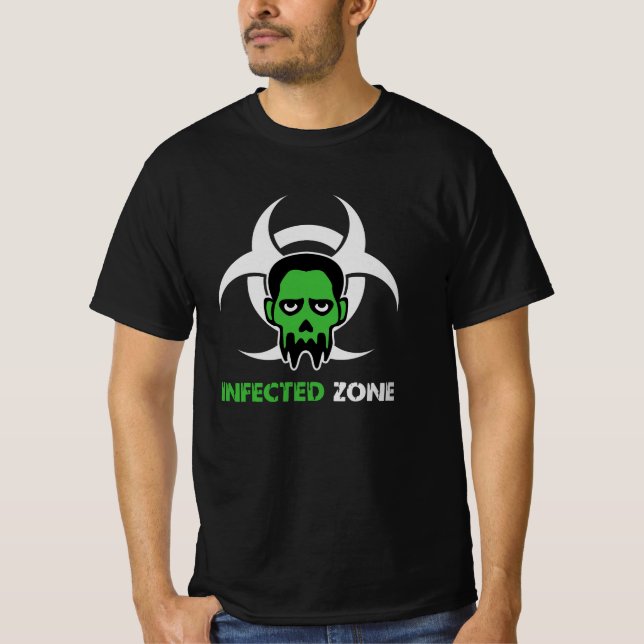 Camiseta Infected Area Zombie Warning (Anverso)