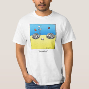 Camiseta "inferior" de niebla divertida del dibujo