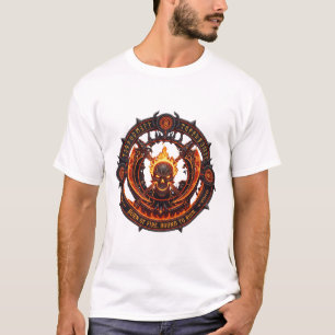 Camiseta Inferno Crest – Emblema Demoniaco de Fueg