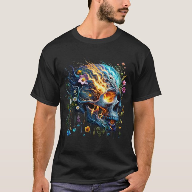 Camiseta Inferno floral elemental (Anverso)
