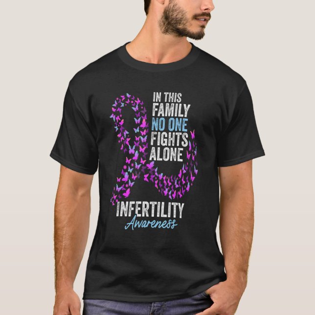 Camiseta Infertility Awareness Month Butterflies Pink And B (Anverso)