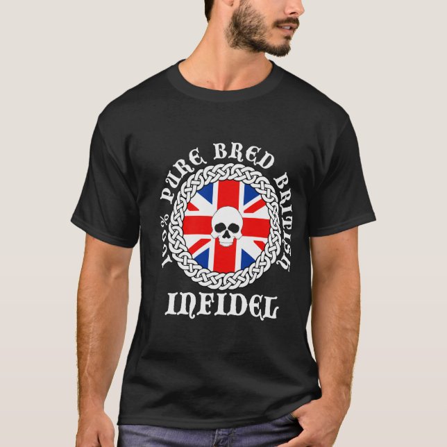 Camiseta Infiel británico criado puro del 100% (Anverso)
