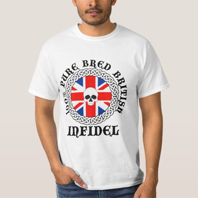 Camiseta Infiel británico criado puro del 100% (Anverso)
