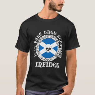 Camiseta Infiel escocés criado puro del 100%