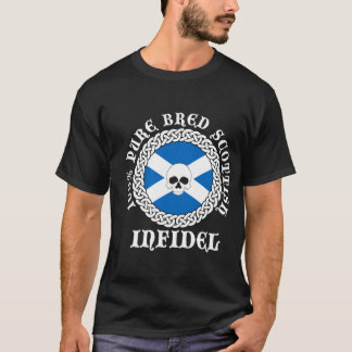 Camiseta Infiel escocés criado puro del 100%