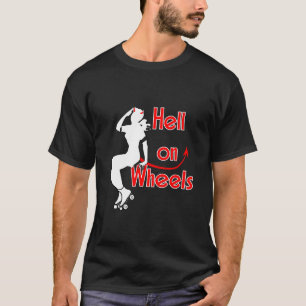 Camiseta Infierno del chica de Derby en las ruedas