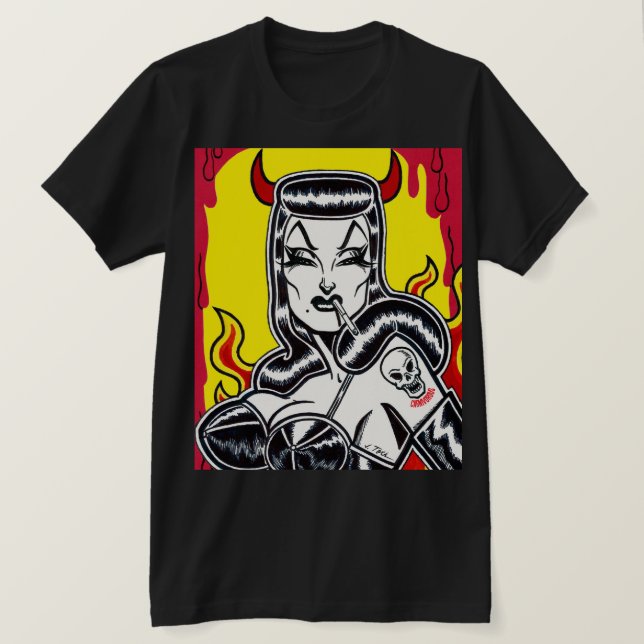 Camiseta Infierno en los talones (Anverso del diseño)