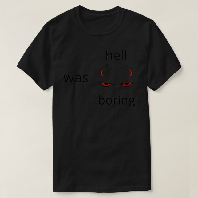 Camiseta infierno era aburrido demonio satírico (Diseño del anverso)