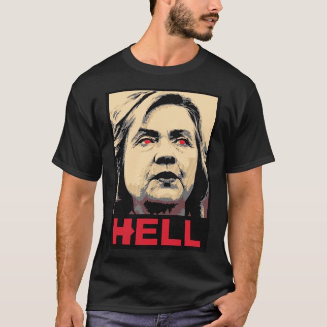 Camiseta Infierno torcido de Hillary Clinton - Anti-Hillary (Anverso)