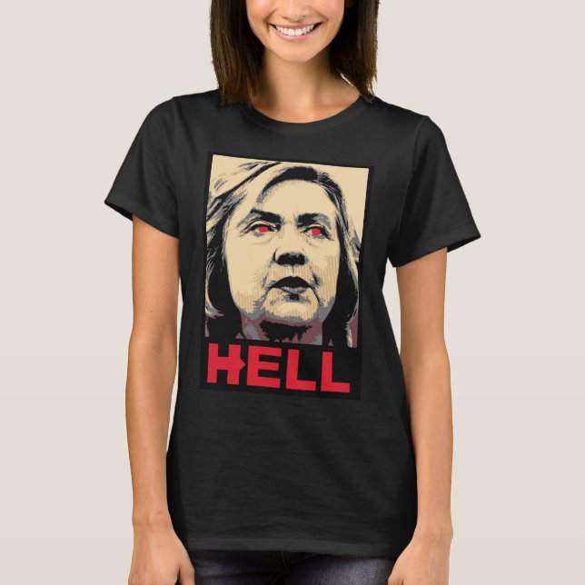 Camiseta Infierno torcido de Hillary Clinton - Anti-Hillary (Anverso)