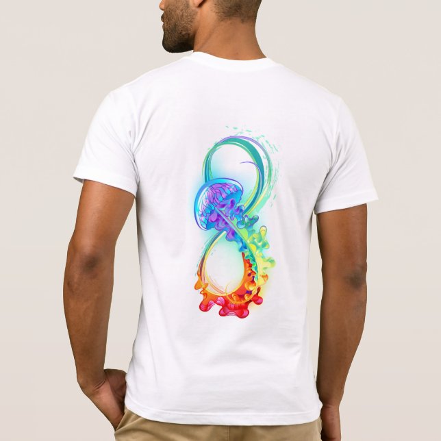 Camiseta Infinidad con las medusas del arcoiris (Reverso)