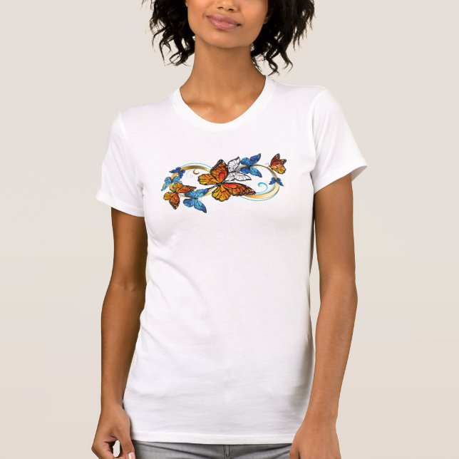 Camiseta Infinidad de mariposas monarca (Anverso)