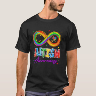Camiseta Infinito Amor Arcoíris Autismo Conciencia Neurodiv