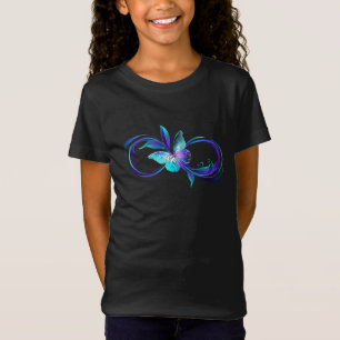 Camiseta Infinito brillante con mariposa mágica
