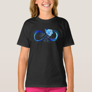 Camiseta Infinito brillante con rosa azul