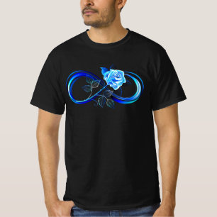 Camiseta Infinito brillante con rosa azul