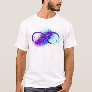 Camiseta Infinito con pluma púrpura