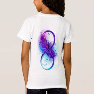Camiseta Infinito con plumas púrpura