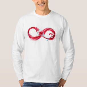 Camiseta Infinito con vino Rojo