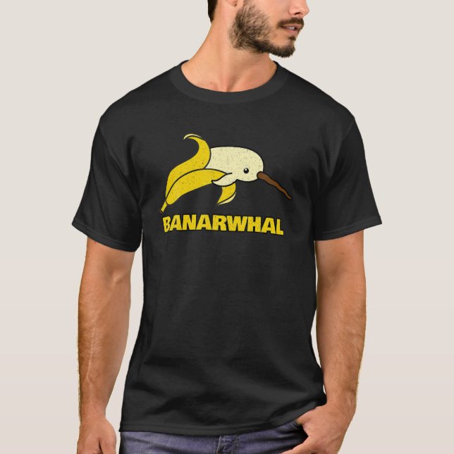 Camiseta Infinito Narwhal Banana Unicornio Del Mar Encantad (Anverso)