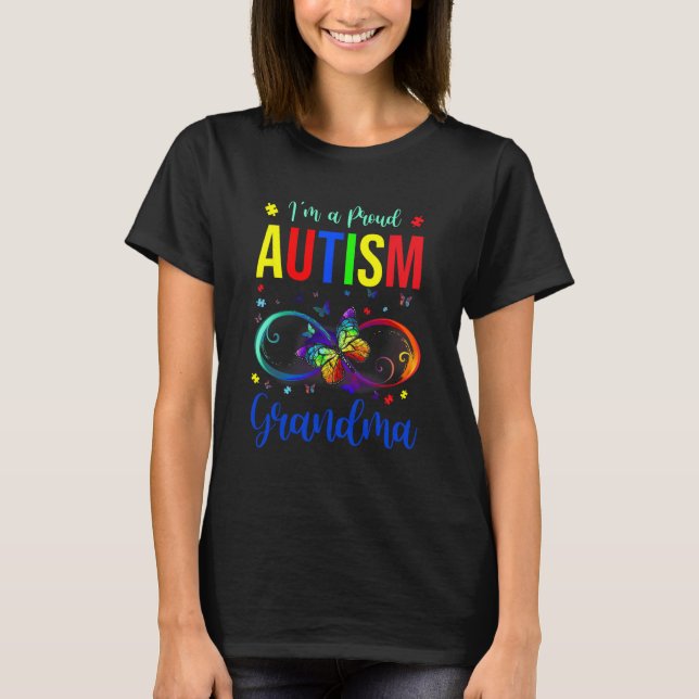 Camiseta Infinito Soy Una Abuela Orgullosa Autismo Concienc (Anverso)