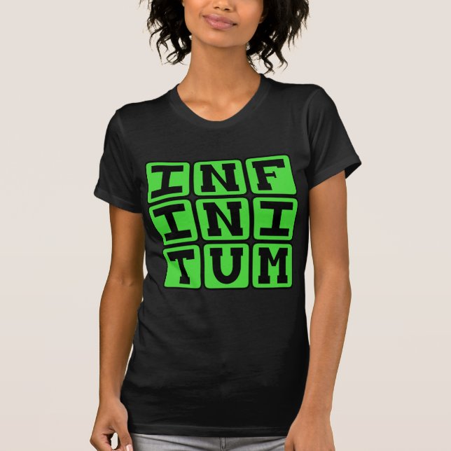 Camiseta Infinitum, Infinito, Frase Latina (Anverso)