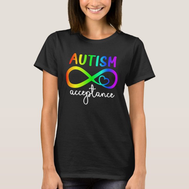 Camiseta Infinity Heart Autism Awareness Acceptance For Kid (Anverso)