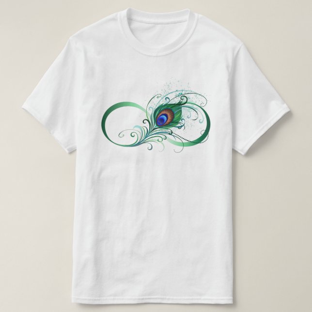 Camiseta Infinity Symbol with Peacock Feather (Diseño del anverso)