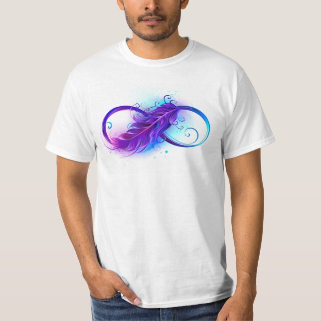 Camiseta Infinity with Purple Feather (Anverso)