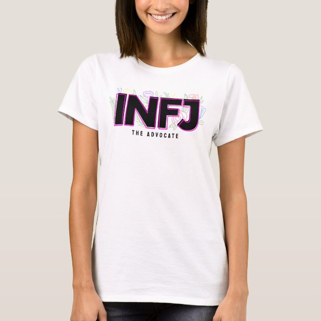 Camiseta INFJ Etiqueta de introducción MBTI Personalidad Ti (Anverso)