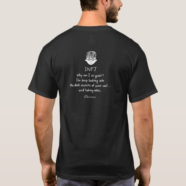 Camiseta INFJ que toma el T negro de los hombres de las (Reverso)