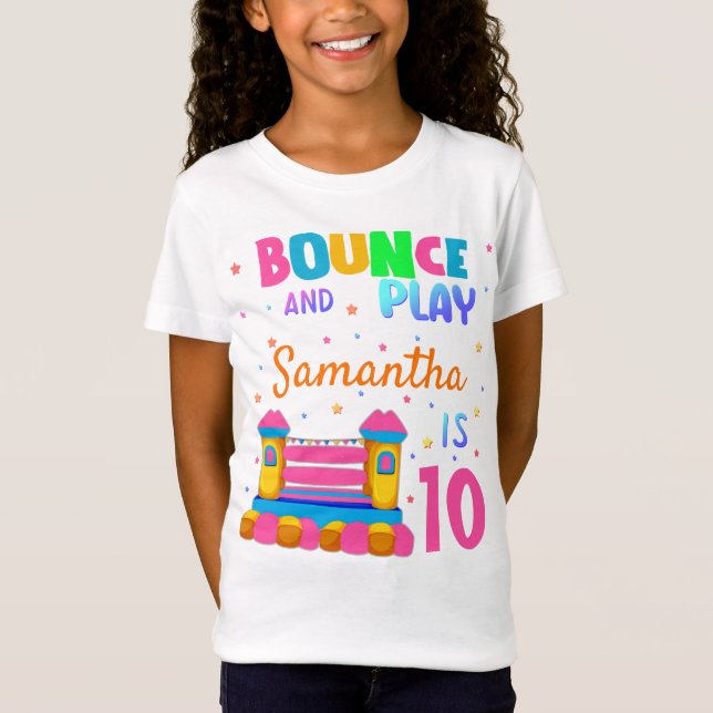 Camiseta Inflable Bass House Jump Birday Party Chica T (Anverso)