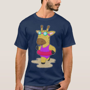 Camiseta Inflable flotador de natación de jirafa Verano