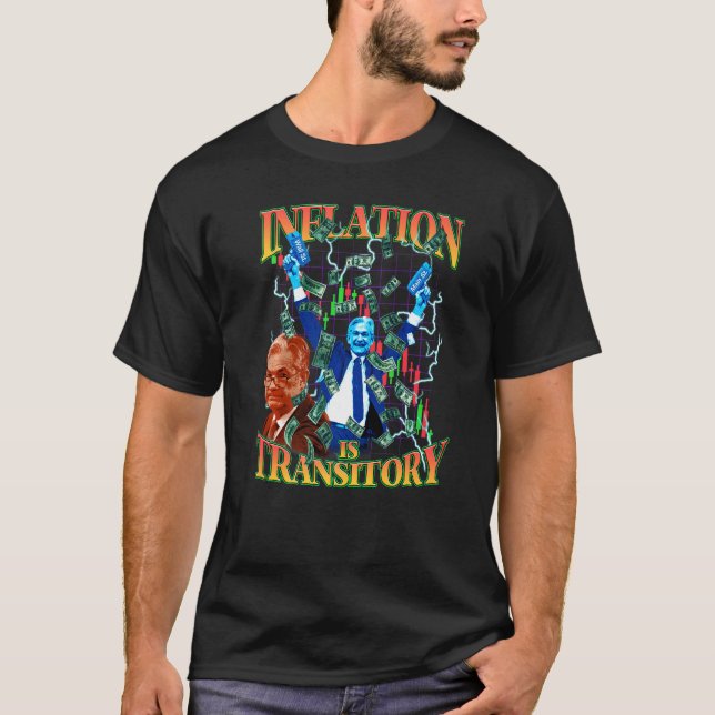 Camiseta Inflación es transitoria al estilo de Mercadería d (Anverso)