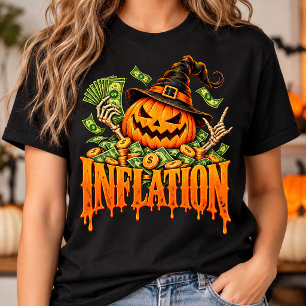 Camiseta Inflación Halloween Calabaza Dinero Disfraz Humor