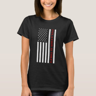 Camiseta Inflación: robo de bandera estadounidense aumenta