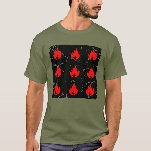Camiseta Inflamable de cosecha (Anverso)