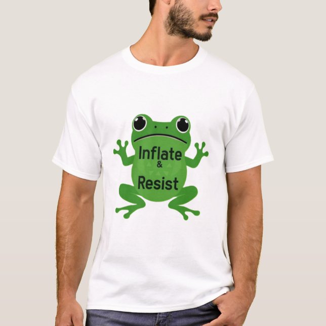 Camiseta Inflate & Resist – Minimalist Frog Power Poster (Anverso)