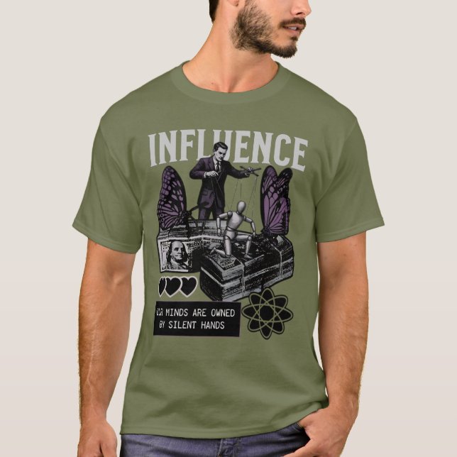 Camiseta Influence – Silent Control Mind Manipulation (Anverso)