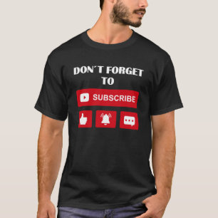Camiseta Influencer de redes sociales Me gusta Suscribirse