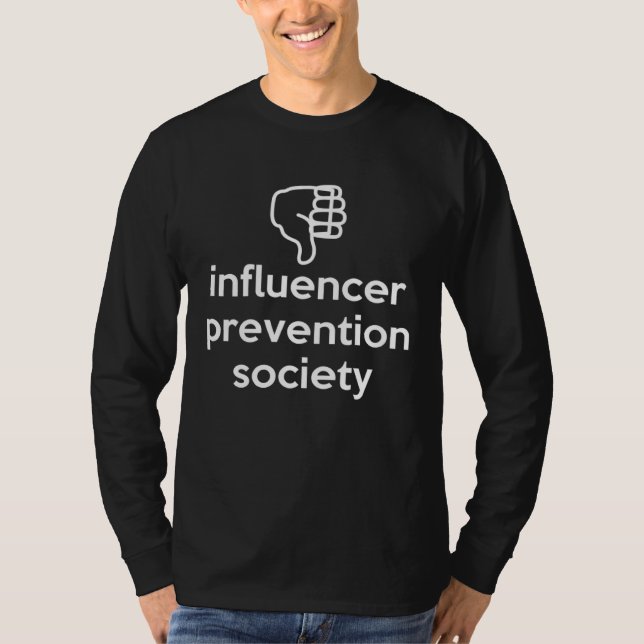 Camiseta Influencer Prevention Society Dislike Anti Social (Anverso)