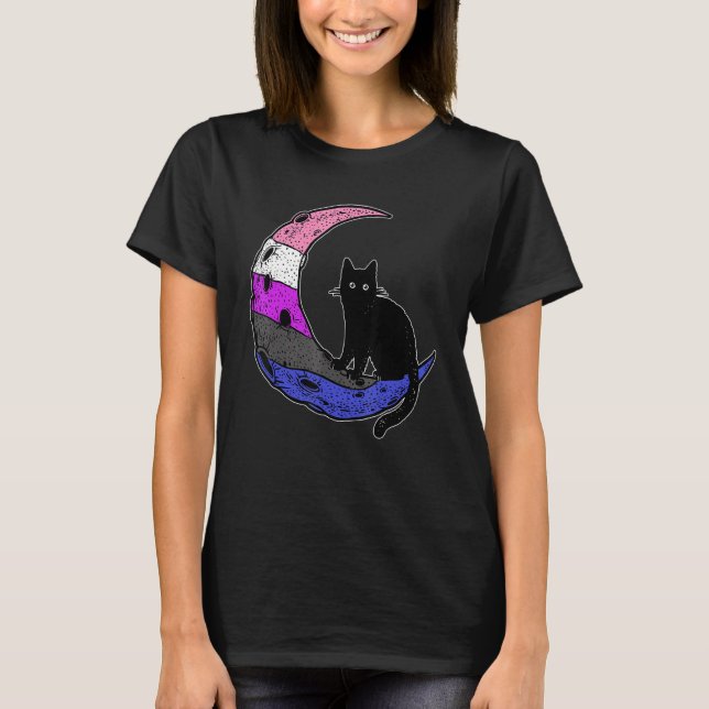 Camiseta Influencia De Género Gato Gato Bandera Orgullo Lgb (Anverso)