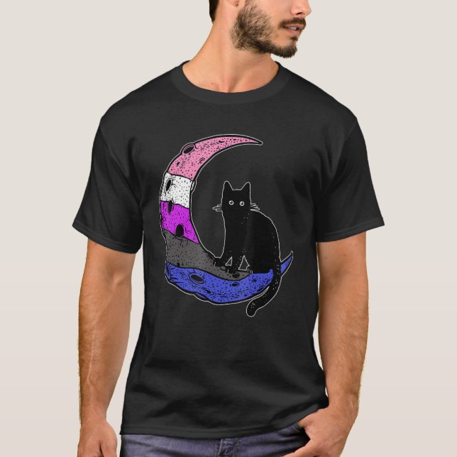 Camiseta Influencia De Género Gato Gato Bandera Orgullo Lgb (Anverso)