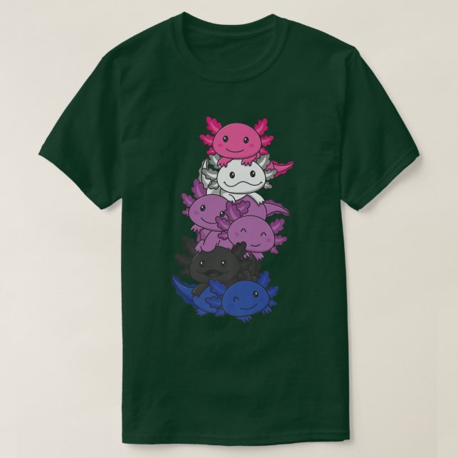Camiseta Influencia de género Orgullo LGBTQ Axolotl Premi (Diseño del anverso)