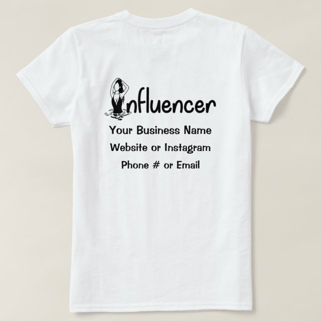Camiseta Influenciante (Reverso del diseño)
