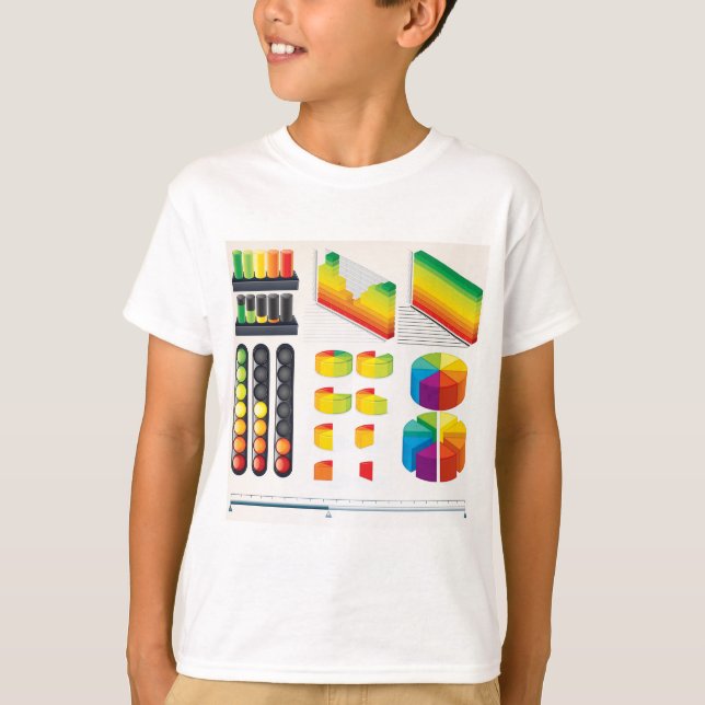 Camiseta Infographic Elements and Data Visualization (Anverso)