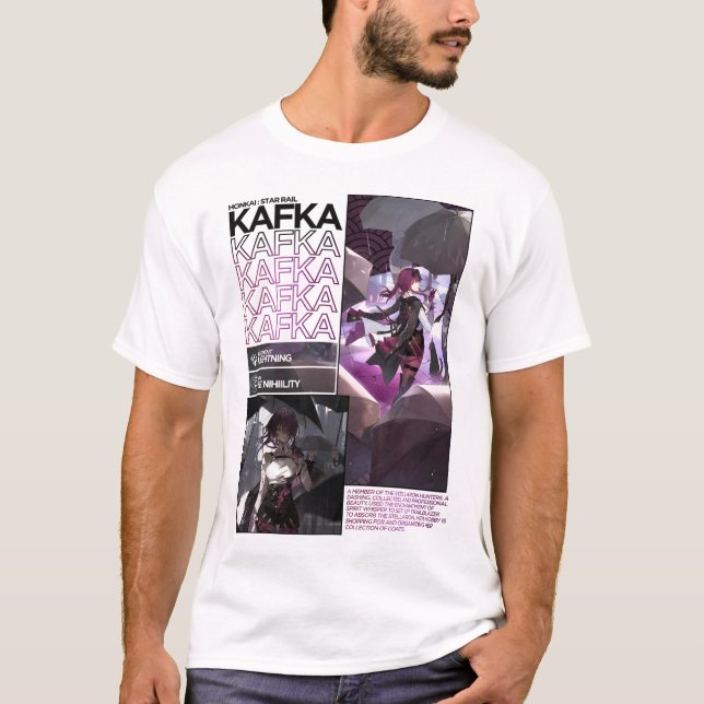 Camiseta Información de caracteres de Kafka - Ferrocarril E (Anverso)