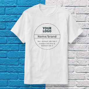 Camiseta Información de contacto de negocio o marca retro-m
